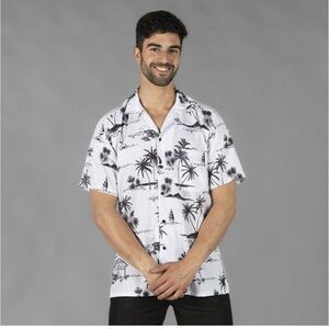 Tropical Black and White Palm Tree Shirt